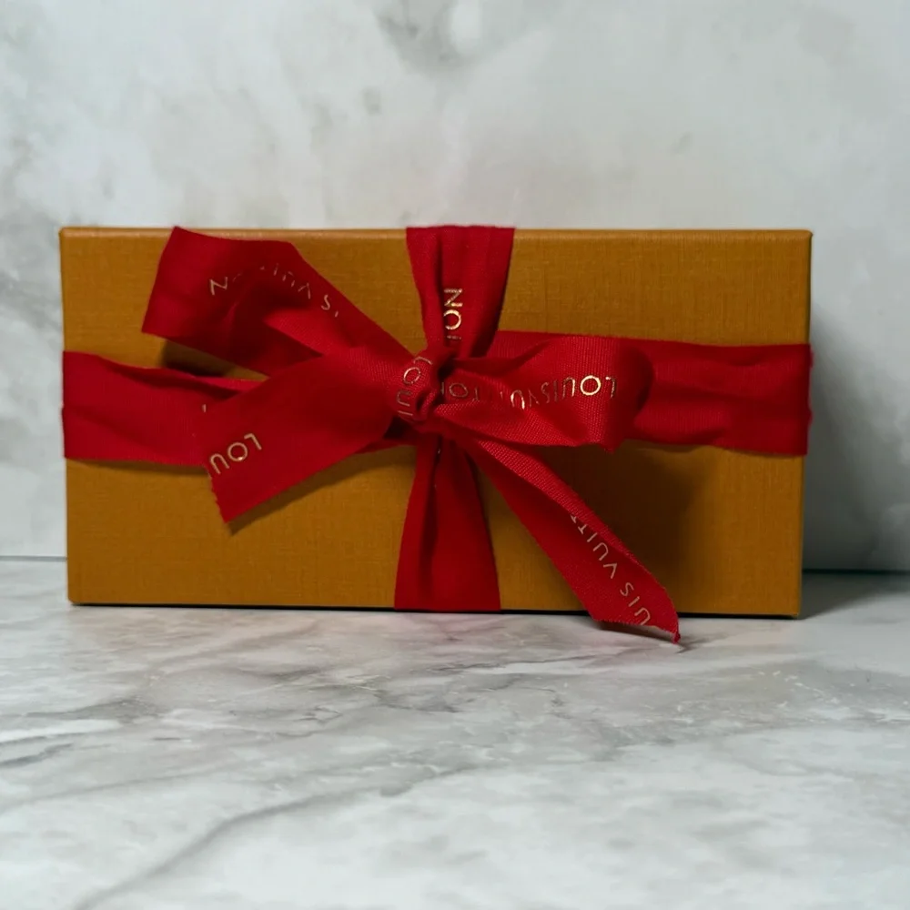 Louis Vuitton | Gift Storage Box & Ribbon Set | Orange | 3.5
